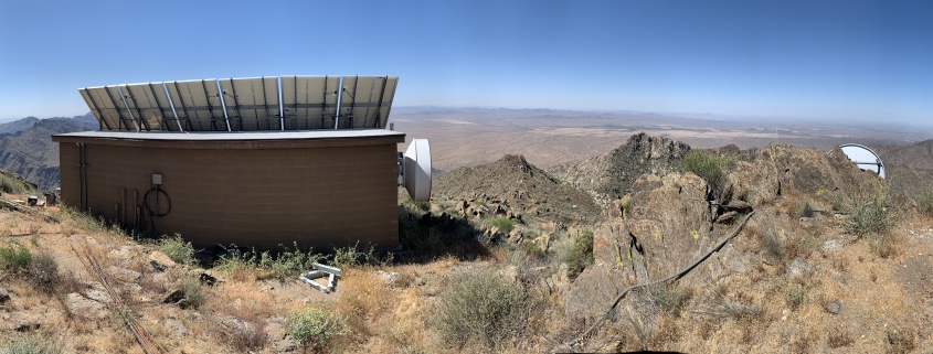 Estrella Mountains, Hayes Peak Battery Room with Solar Panels